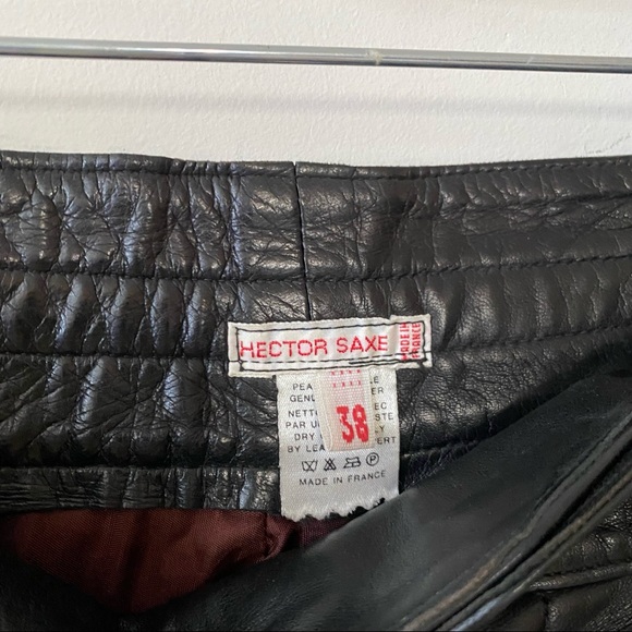 HECTOR SAXE vintage leather jean - Picture 5 of 5